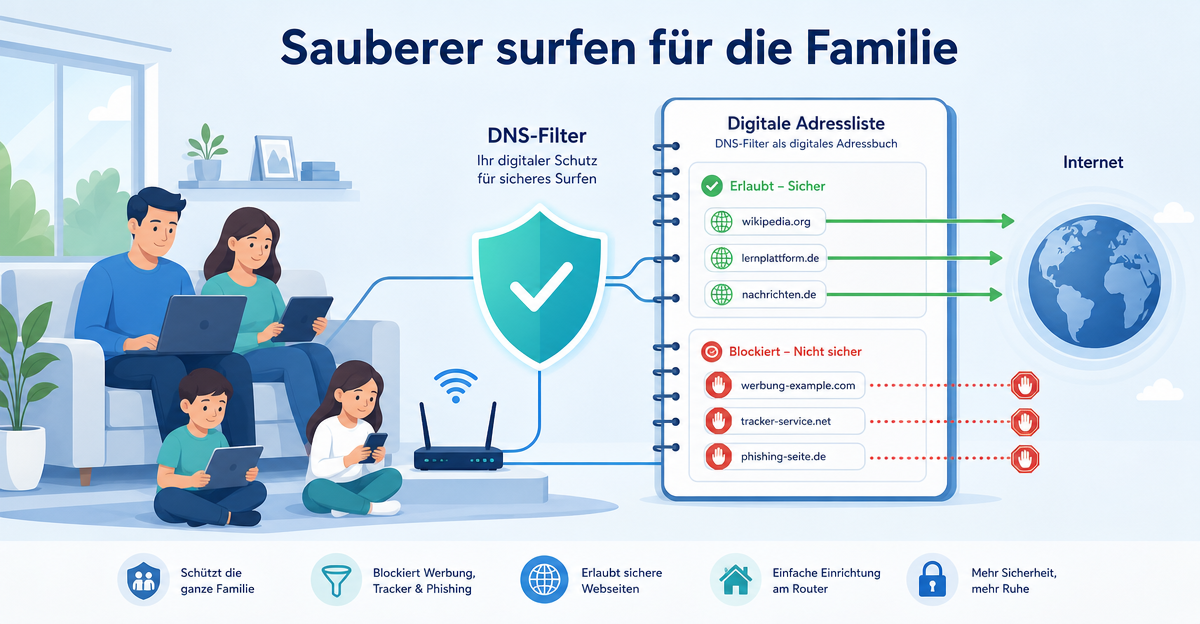 DNS-Filterung Familie: Kinder im Netz einfacher schützen