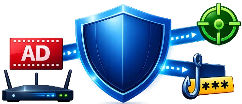 XIBRO SHIELD prüft Domains auf Werbung, Tracker und Phishing