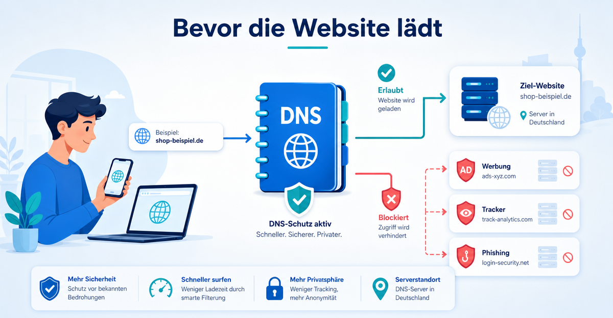 DNS-Filterung einfach erklärt: Was passiert eigentlich, bevor eine Website lädt?