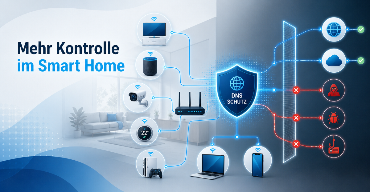 Smart Home DNS Schutz: Warum viele vernetzte Geräte heute mehr Kontrolle brauchen