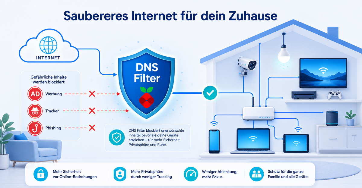 Pi-hole DNS Filterung ohne Bastelprojekt: Wie DNS-Blocklisten dein Zuhause entlasten