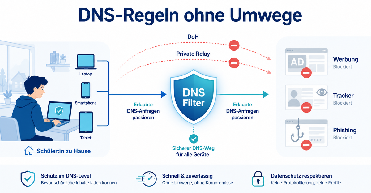 DNS over HTTPS blockieren: Warum dein DNS-Filter einen festen Weg braucht