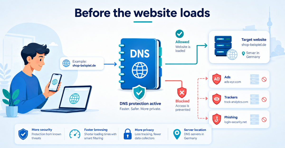 DNS filtering explained simply: what actually happens before a website loads?