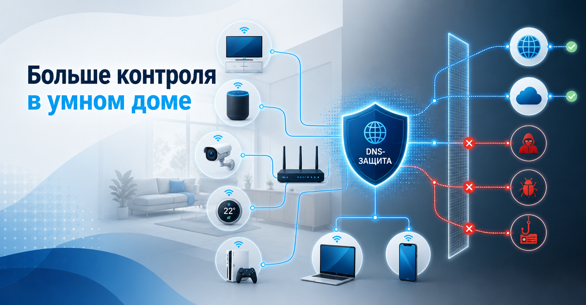 DNS-защита умного дома: почему многим подключённым устройствам сегодня нужно больше контроля