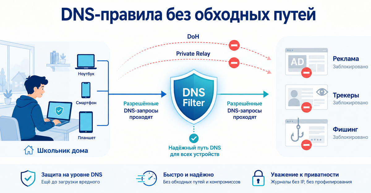 Как блокировать DNS over HTTPS: почему вашему DNS-фильтру нужен фиксированный путь