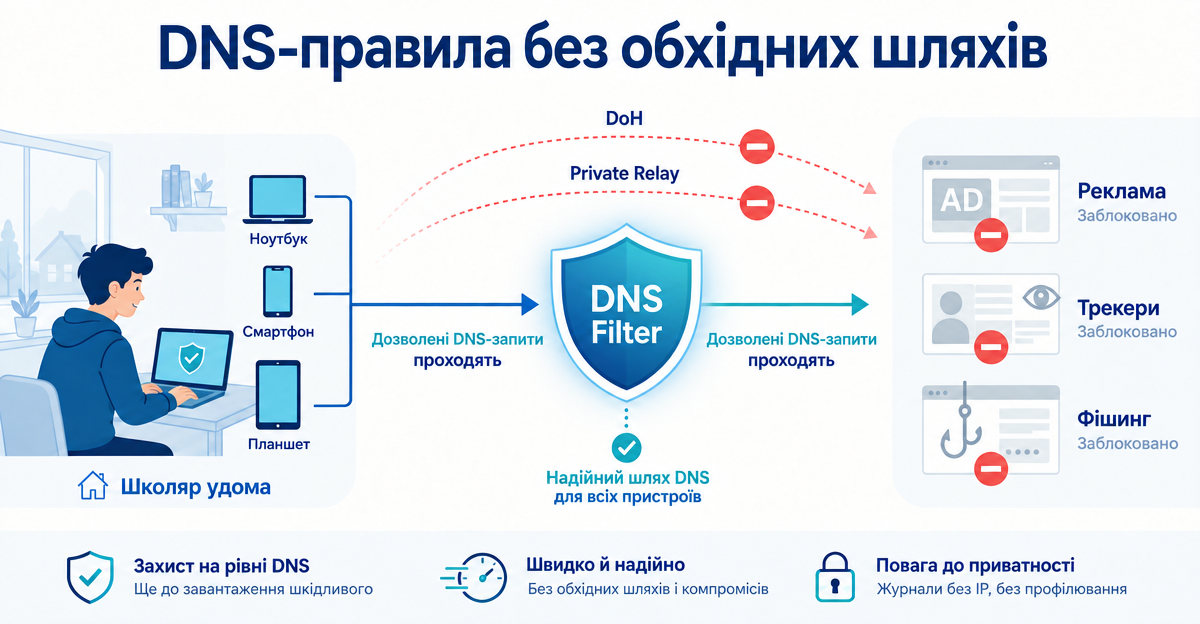 Як блокувати DNS over HTTPS: чому вашому DNS-фільтру потрібен фіксований шлях