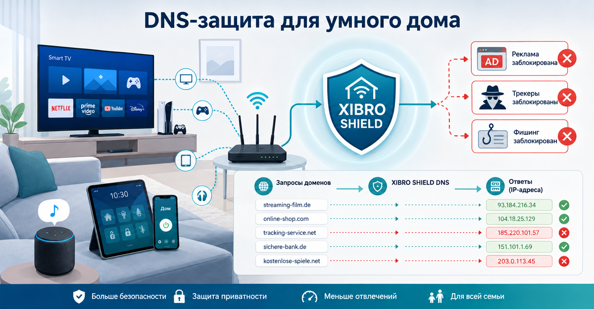 DNS-фильтр для Smart TV и консоли: почему даже устройства без браузера запрашивают домены
