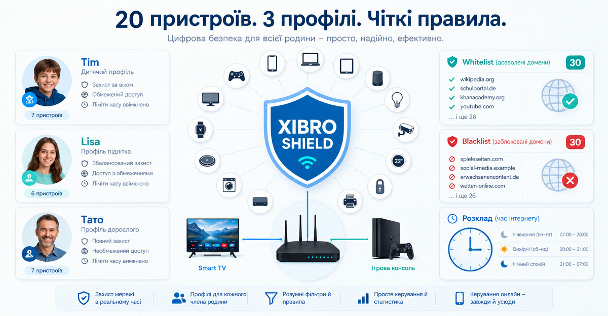 DNS-фільтр для родини з 20 пристроями: що конкретно пропонує FAMILIE