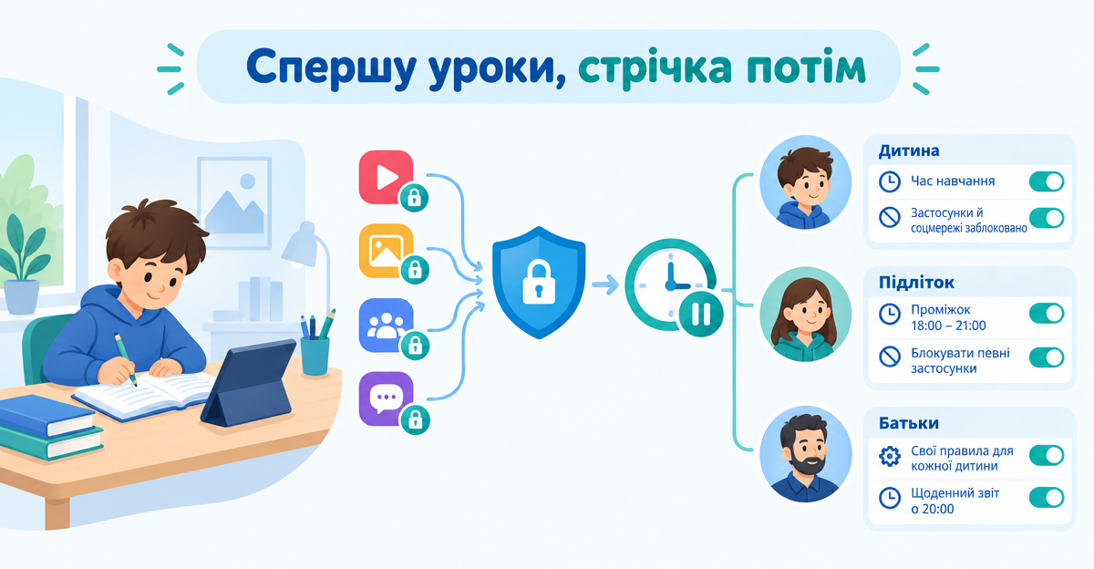 Як блокувати соцмережі під час уроків: правила, що спрацьовують автоматично