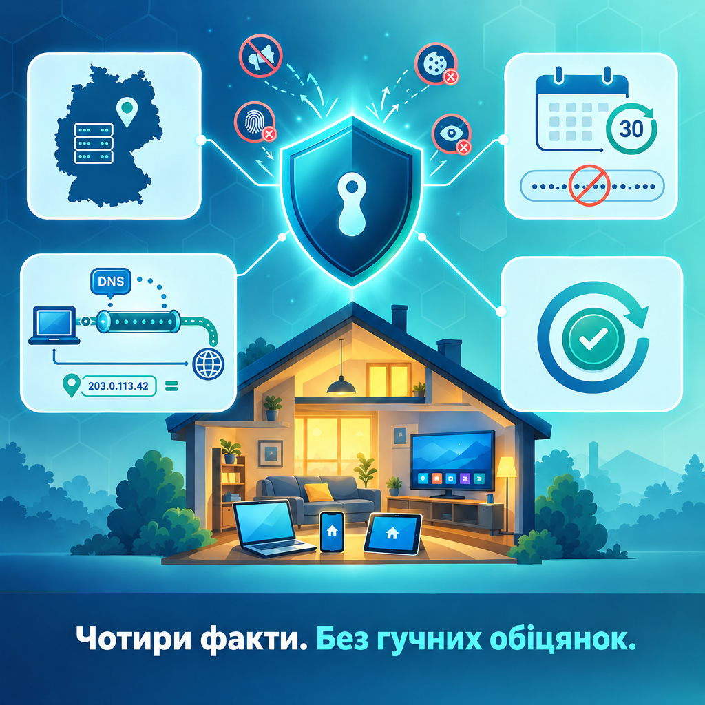 DNS-захист із серверами в Німеччині: чотири ознаки, які ви можете перевірити самі